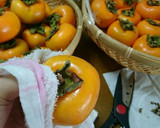 柿の渋抜き ☆簡単に美しく☆作り方1写真