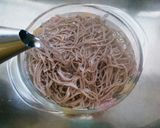 蕎麦とわさびタレの和風パスタ作り方1写真
