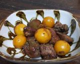 鶏のきんかんとレバーの煮からめ作り方4写真
