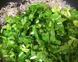 ごはんの友♪かぶの葉とじゃこの炒め物♪作り方3写真