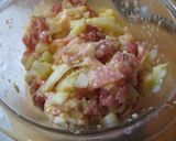 豚こまハンバーグ☆ニンニク風味作り方3写真