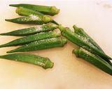 オクラの牛肉巻き作り方1写真