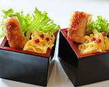 マスに入ったおすし☆ 蒸し鶏＆トンカツ作り方5写真