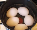 水から茹でる！なんちゃって半熟煮玉子！作り方2写真