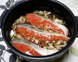 ◆炊飯器DE秋鮭と舞茸のもっちりおこわ◆作り方4写真