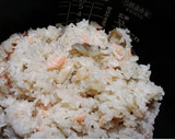 ◆炊飯器DE秋鮭と舞茸のもっちりおこわ◆作り方5写真