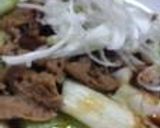 大豆肉とネギの炒め物作り方4写真