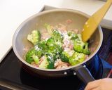 ブロッコリークリーム味噌ワンポットパスタ作り方5写真