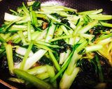 サッパリ美味しい♡小松菜のシンプル炒め作り方2写真