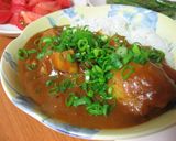 本格風☆ウチのカレーねぎトッピング!作り方9写真