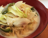 残った野菜炒めと家にある物でちゃんぽん☆作り方7写真