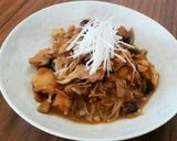 かぼちゃとむね肉の甘酢味噌焼き作り方10写真