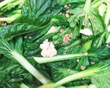 大豆のお肉&タアサイ！スタミナ風おつまみ作り方5写真
