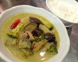 豆乳と大豆のお肉でグリーンカレー作り方3写真