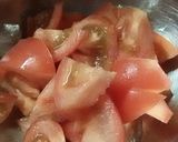 アスパラ菜とトマトと乾麺でパスタ風作り方2写真