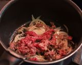 七目牛すき混ぜご飯 温泉卵のせ作り方2写真