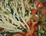 アスパラ菜とトマトと乾麺でパスタ風作り方7写真