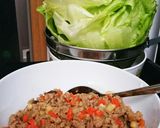 豚挽肉の甘辛レタス包み作り方5写真