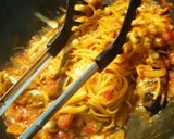 フライパンひとつでカレートマトパスタ作り方9写真