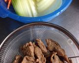 大豆のお肉と豆腐の親子丼！作り方1写真