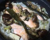 甘塩鮭と甘栗の炊き込みごはん作り方3写真