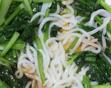 ダイエット用小松菜と卵のコンニャク麺炒め作り方7写真