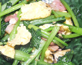 ダイエット用小松菜と卵のコンニャク麺炒め作り方11写真