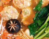 爽やかシソ団子と☆竹輪とんこつ味噌鍋作り方4写真