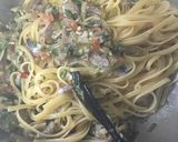 生イワシのトマトバジルパスタ作り方4写真