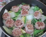中華風肉団子と白菜の蒸し煮作り方6写真