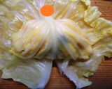 エビ入りふんわりロールキャベツ作り方6写真