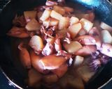 フライパンで☆小いかと大根の煮物作り方3写真