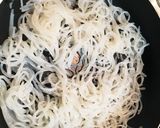 白滝で塩辛クリームパスタ作り方1写真