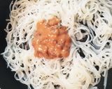 白滝で塩辛クリームパスタ作り方2写真