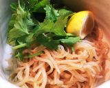 白滝で塩辛クリームパスタ作り方3写真