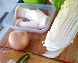 白菜とベーコンの優しい豆乳パスタ♡作り方1写真