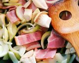 白菜とベーコンの優しい豆乳パスタ♡作り方3写真