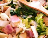 白菜とベーコンの優しい豆乳パスタ♡作り方4写真
