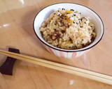 秋の味覚 さつまいもと胡桃の炊き込みご飯作り方4写真