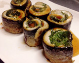 簡単！秋刀魚の紫蘇巻き 照り焼きロール作り方7写真