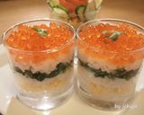 いくらとローズサーモンのカップSUSHI作り方7写真