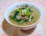 大豆のお肉とこんにゃくでヘルシースープ♪作り方4写真