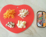 簡単☆さんまの蒲焼き缶で炊き込みご飯作り方1写真