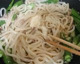 ツナとオクラの焼うどん作り方6写真