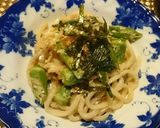 ツナとオクラの焼うどん作り方7写真