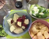 2種類のガーリックオイルで食べる秋野菜作り方2写真