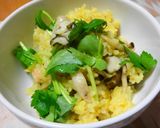 牡蠣としめじのカレー風味炊き込みご飯作り方8写真
