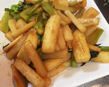 長芋ときのこのバター醤油炒め作り方4写真