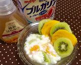 美肌効果UP!柿とキウイの蜂蜜ヨーグルト作り方1写真