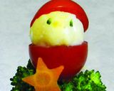 鶏とブロッコリー簡単クリスマスプレート♪作り方4写真